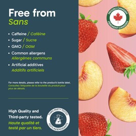 Organika Canadian-Made Electrolytes + Enhanced Collagen - Strawberry Peach Flavour - Sugar-Free Hydration | 5g Protein + 100% of Daily Vitamin C - 360g, 30 Servings