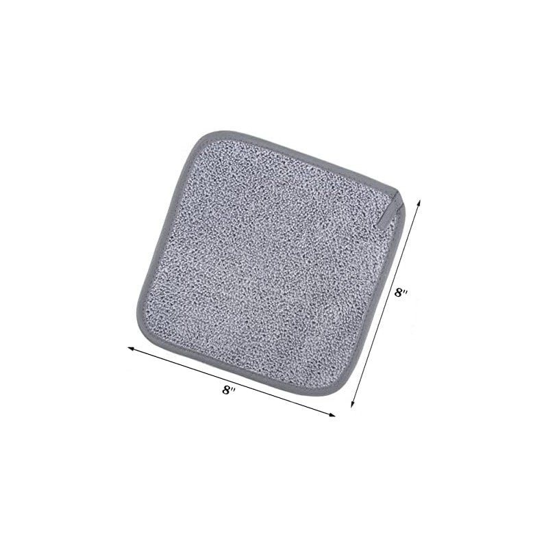 POLYTE Paño Desmaquillante Facial de Microfibra, 20.3x20.3 cm, 6 Pzas