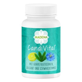 Madena MADENA CandiVital, natural phytocomplex, suitable for Candida albicans candidiasis yeast infection*, with high doses of caprylic acid, oregano, grapefruit seeds, and black cumin