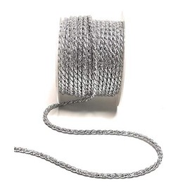 s.dekoda Cord 15 m x 4 mm Silver Lurex Twist Cord Decorative Cord