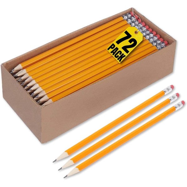 1InTheOffice Pre Sharpened Pencils #2, Pencils with Eraser, 2 HB,