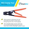 SharkBite PEX Clamp Tool, 3-Handle Tool with Orange Handle, Plumbing