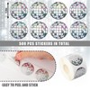 FYSUIMU 500Pcs Laser Disco Ball Sticker Holographic Paper Decal Sparkly