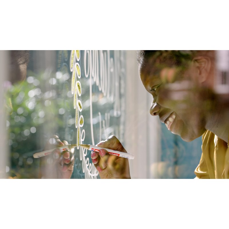 edding 4085 Chalk Marker - Red, White, Blue, Green (Basic)