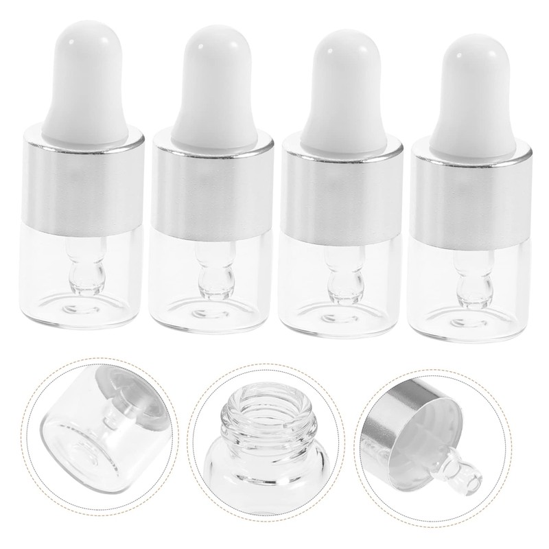 Mikinona 30Pcs Convenient Dropper Bottles Transparent Essential Oil Dispensing for