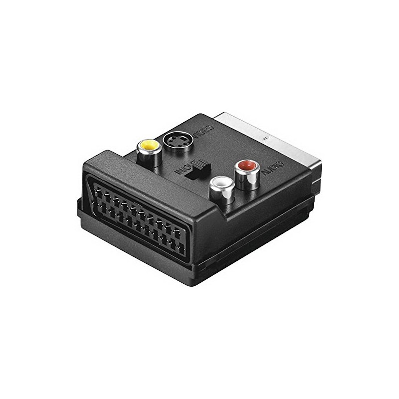 Goobay 33576 Scart to Composite Video and S-Video Adapter, IN/OUT,