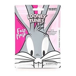 MAD BEAUTY Looney Tunes Bugs Bunny Face Masks Set, Strawberry Sheet Masks, Anti-Inflammatory, Anti-Aging, Skin Brightening, Nourishing