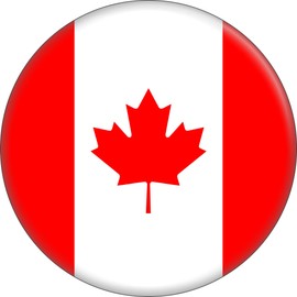 Canadian Flag - The Maple Leaf l'Unifolié - 1.5" Round Button