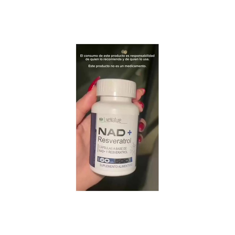 Nad Resveratrol 120 Caps Live Nature Antioxidante Natural