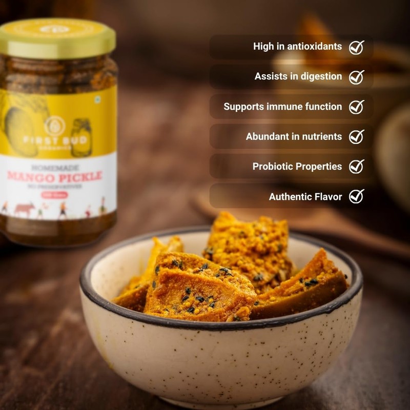 First Bud Organics Pickle Mango | Mothers Recipe | Homemade