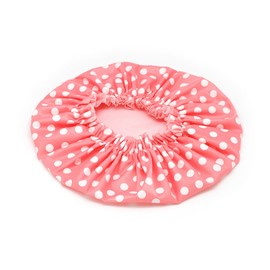 Shower Cap Pink - White Dots