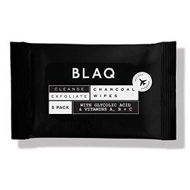 BLAQ Blaq Cleanse & Exfoliate Charcoal Wipes, 5 Pack