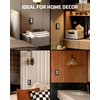 DEWENWILS 4-Pack Duplex Wall Plate, Metal Wall Outlet Cover for