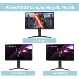 PowerHOOD 19V AC/DC Adapter Compatible with LG Ultragear QHD 27-Inch Gaming Monitor 27GL850 27GL850-B 27GP850 27GP850-B 27GP83B 27GP83B-B DA-65G19 ADS-65AI-19-3 19065E Power Supply Charger Cable PSU