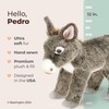 Bearington Pedro Donkey Stuffed Animal- 12" Huggable Baby Donkey Plush