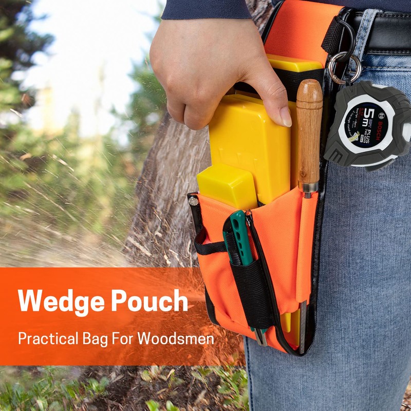 Yardmaris Felling Wedge Belt Pouch, Adjustable for Various Belts, Tree