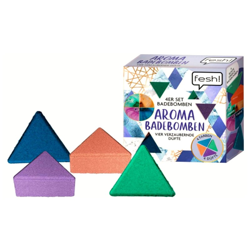 3 Packs of Triangle Aroma Bath Bombs (4 x 40