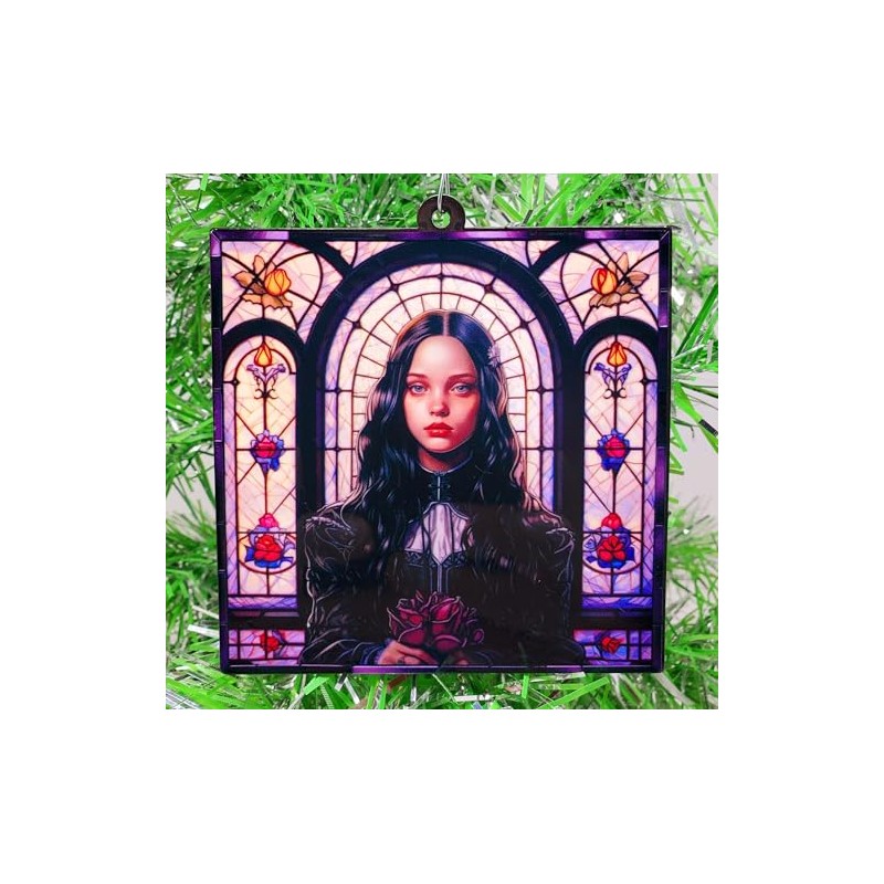 Generic Iconic Horror Stained Glass Themed Ornament