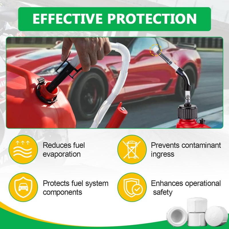 8 Pcs Racing Fuel Jug Hose Caps Compatible with VP