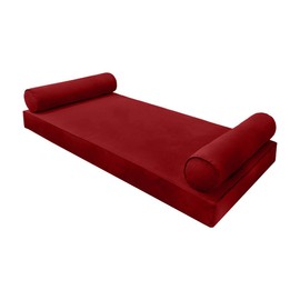 |SLIPCOVER ONLY| V5 Velvet Indoor Daybed Mattress Pillow Pipe Trim Twin AD369