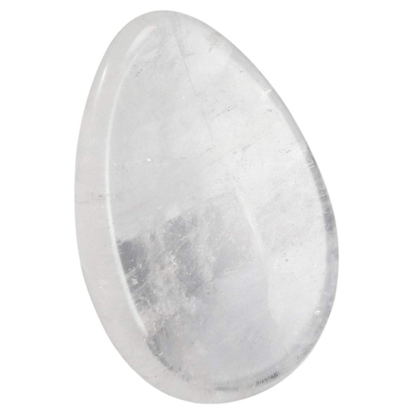 mookaitedecor Rock Crystal Thumb Stone Crystal Gemstone Massage Stone with Hollow Worry Stone for Healing Reiki Size Approx. 45 x 35 x 5 mm (Pack of 2)