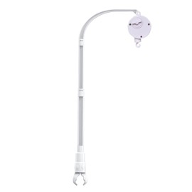 Sweetfamily 32 inch Crib Mobile Arm Nursery Mobile Arm Baby Mobile Hanger,Extra Long Mobile Arm for Crib,with Music Box,The Claw Part can be Adjusted Width (Crib Mobile Arm with Music Box)