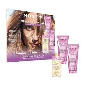 Nuxe Hair Prodigieux Innovación Capilar para Cabello. Kit Rutina de 3 Pasos: Nourishing Mask Pre Shampoo + High Shine Shampoo + High Shine Acondiciona