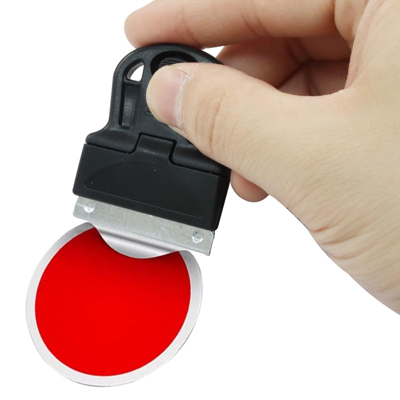 Zorveiio 4 Pack Mini Plastic Razor Blade Scraper, Black High