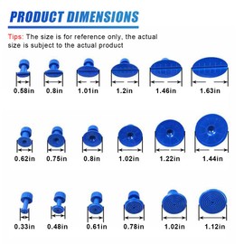 GAOLAOSY 18PCS Car Dent Puller Kit, Paintless Auto Dent Removal Tool with T-Shape Puller, Universal Vehicle Body Hail Damage Repair Kit for Most Cars