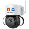 SHIWOJIA PTZ Camera Outdoor, Floodlight Security Camera 4MP CCTV Tuya