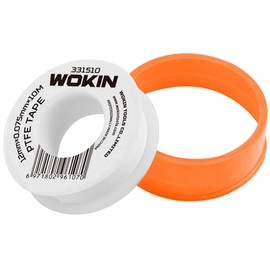 Générique Wokin PTFE-Klebeband, Premium-Qualität, 12 mm x 0,075 mm x 10 m, temperatur- und chemikalienbeständig, einfache Anwendung für wasserdichte Dichtungen
