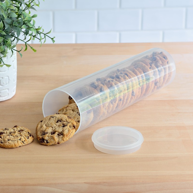 Youngever 2 Pack Plastic Cookie Containers, Cookie Jars, Cookie Cracker