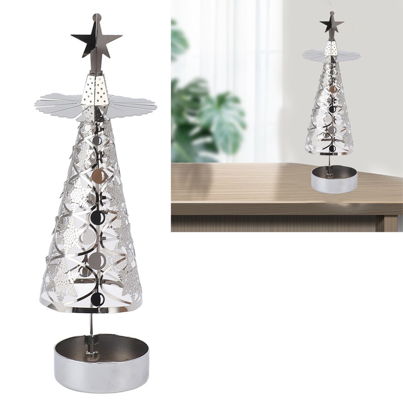 Spinning Candle Holder Rotating Candlestick Set for Romantic Wedding Christmas