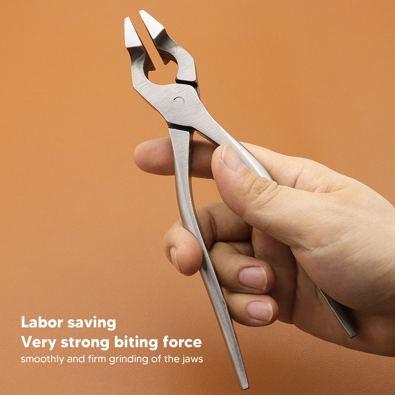 Leather Flatten Pliers Long Handle High Hardness Stainless Steel DIY