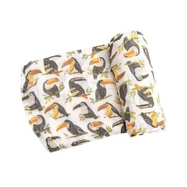 Angel Dear - Tucans/White Swaddle Blanket 45x45