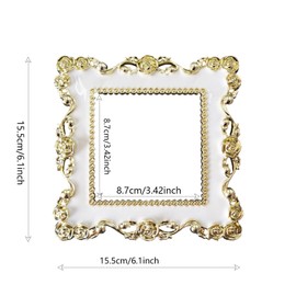 DWUENT Golden Plastic Light Switch Surrounds & Cover Plates (4-Piece Set) - Decorative Finger Plates for Living Room, Bedroom, Bathroom, Kitchen Switches