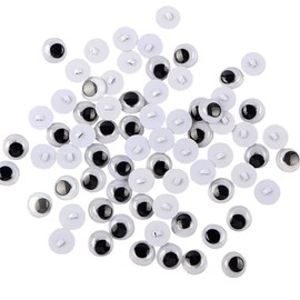 UUYYEO 100 Pcs Plastic Wiggle Eye Buttons Sew On Wiggle Eyes Craft Googly Eyes Stuffed Animal Making Supplies Clothing Embellishments 8mm