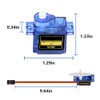 DORHEA 12 Pieces Micro Servo Motor, Mini Servo 9g Servo