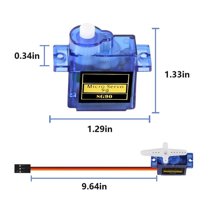 DORHEA 12 Pieces Micro Servo Motor, Mini Servo 9g Servo