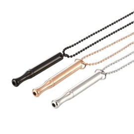 AYNKH 3PCS Mindful Breathing Necklace, Anxiety Relief Necklace, Portable Whistle Breathlace Exercises Anxiety Necklace Gift for Women Men Meditation