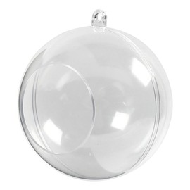 Creativ e 52139 Baubles with Opening, Transparent, 8 cm Diameter, Pack of 5