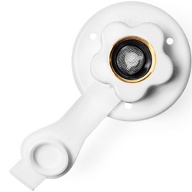 Mirone RV City Water Fill Inlet Connection. RV City Water Fill Inlet. Hose Connector. Flange Brass with Check Valve, Camper, Trailer, Marine (White)