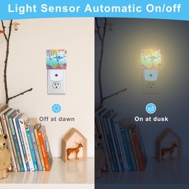 KXWQTRDD Sea Shark and Coral Plug in Night Light with Auto Dusk to Dawn Sensor,Warm Night Lights for Boys Girls Bedroom Bathroom Hallway Kids Room Gifts
