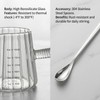 2-Pack 6oz Glass Espresso Measuring Cups with Spoons