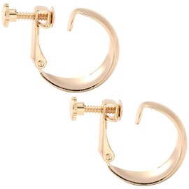 Beebeecraft 1 Box 12Pcs Clip On Earring Converters 18K Gold Plated Brass Screw Non-pierced Clip-on Earring Findings Components with 12Pcs Ear Pads for Diy Gift Making