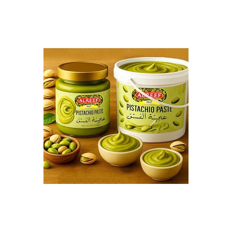 Alreef Pistachio Paste Sweet Spreadable Paste, 7 oz (200g) Rich