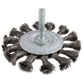 Surtek Carda circular trenzada alambre delgado 3" x 0.30 mm con zanco 1/4"