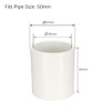 sourcing map 50mm Straight PVC Pipe Fitting Coupling Adapters Connector
