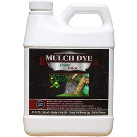 EnviroColor Black Mulch Dye | 32 oz Treats 2400 Ft² Mulch Dye Black, Black Mulch dye for Landscaping, Black Mulch Paint for Garden Beds, Wood Mulch Dye, Permanent Mulch Paint