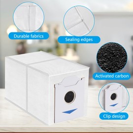 EcoBucks DEEBOT N30 Series Paper Pack for Ecolobacs [10 Sheets] Dust Pack DEEBOT N30 Pro Omni Paper Bag Replacement for Dust Box [With Antibacterial Performance] ECOVACS DEEBOT Floor Robot Vacuum